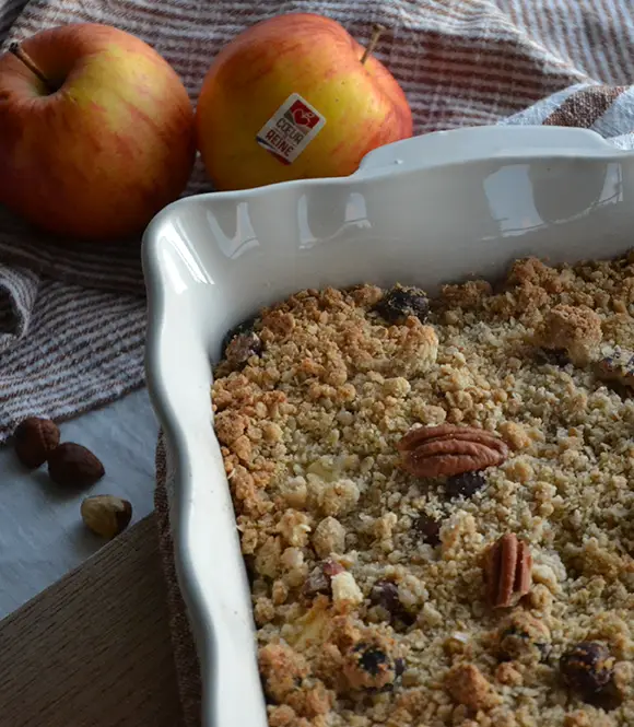 Crumble-Granola aux Pommes et noix